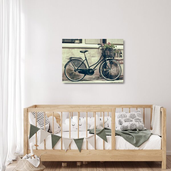 Kép - Vintage kör virágokkal (üvegen) (70x50 cm)