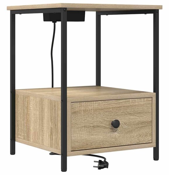 Éjjeliszekrény 2 pcs Sonoma tölgy 42 x 41 x 56 cm Faanyag
