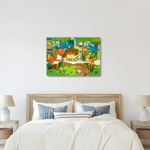 Kép - dinoszaurusz (üvegen) (70x50 cm)