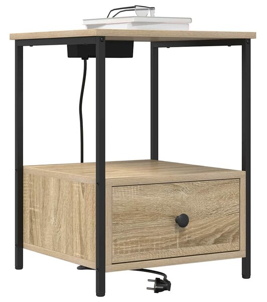 Éjjeliszekrény 2 pcs Sonoma tölgy 42 x 41 x 56 cm Faanyag