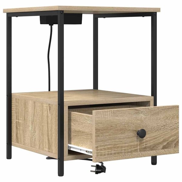 Éjjeliszekrény 2 pcs Sonoma tölgy 42 x 41 x 56 cm Faanyag