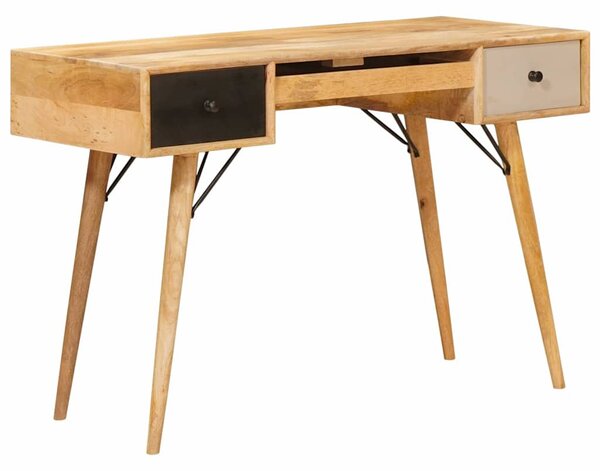 Íróasztal fiókkal Barna 110 x 55 x 76 cm Tömör Mangófát