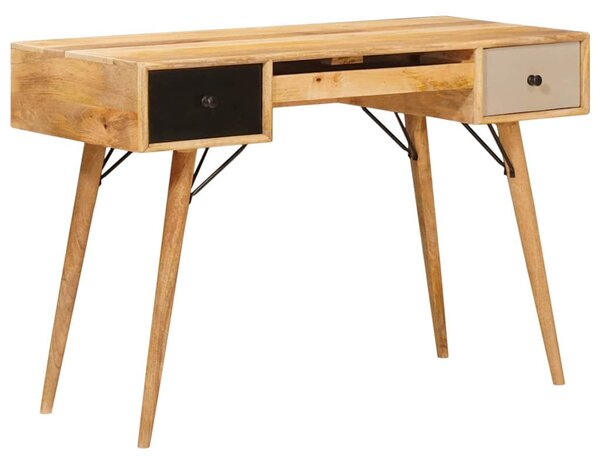 Íróasztal fiókkal Barna 110 x 55 x 76 cm Tömör Mangófát