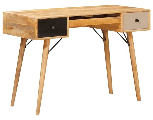 Íróasztal fiókkal Barna 110 x 55 x 76 cm Tömör Mangófát