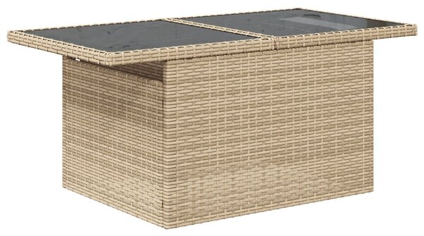 Kerti Kanapé Szett párnával tárolóval 5 pcs Bézs Poli rattan