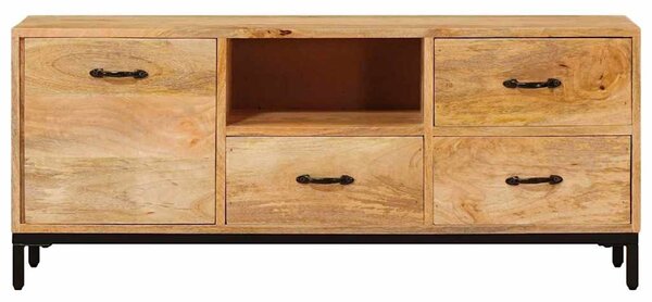 Tévéállványok fiókkal Barna 110 x 30 x 46 cm Tömör Mangófát