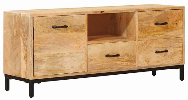 Tévéállványok fiókkal Barna 110 x 30 x 46 cm Tömör Mangófát