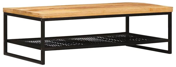 Dohányzóasztal Barna és fekete 110 x 55 x 35 cm Tömör Mangófát