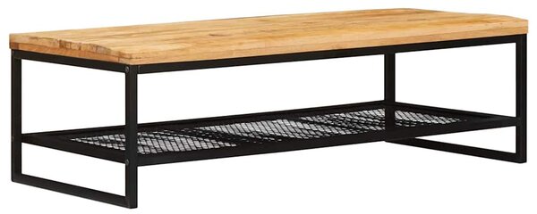 Dohányzóasztal Barna és fekete 110 x 55 x 35 cm Tömör Mangófát