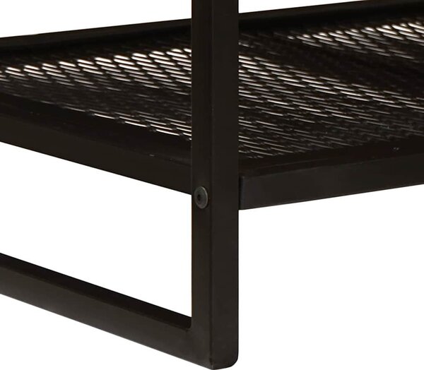 Dohányzóasztal Barna és fekete 110 x 55 x 35 cm Tömör Mangófát