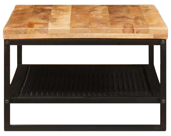 Dohányzóasztal Barna és fekete 110 x 55 x 35 cm Tömör Mangófát