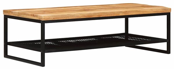 Dohányzóasztal Barna és fekete 110 x 55 x 35 cm Tömör Mangófát
