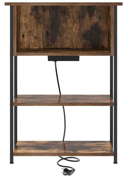 Éjjeliszekrény Füstölt tölgy 55 x 31 x 76 cm Szerelt Fa