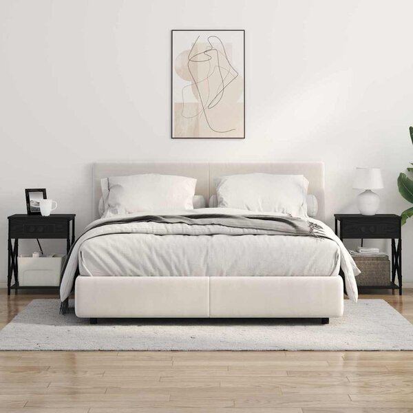 Éjjeliszekrény Fekete tölgy 41 x 31 x 51 cm Szerelt Fa