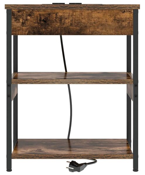 Éjjeliszekrény 2 pcs Füstölt tölgy 41 x 31 x 51 cm Faanyag
