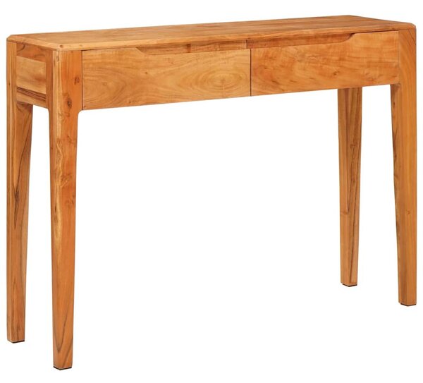 Konzolasztal fiókkal Barna 110 x 30 x 80 cm Tömör Akácfa