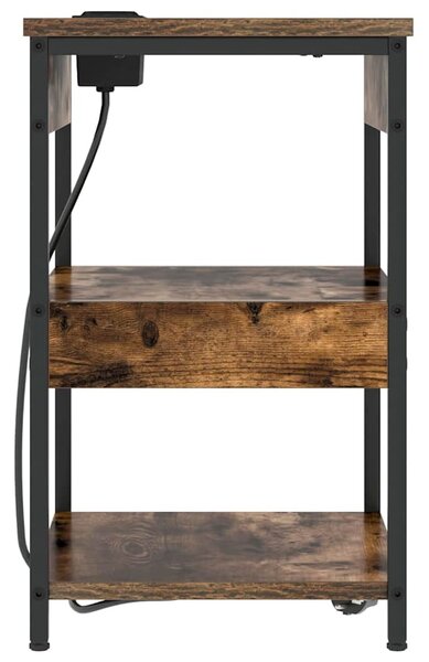 Éjjeliszekrény 2 pcs Füstölt tölgy 41 x 31 x 51 cm Faanyag