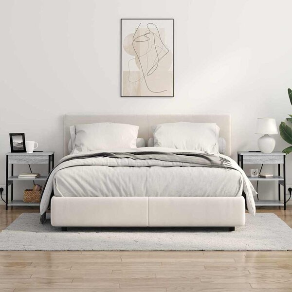 Éjjeliszekrény 2 pcs Szürke Sonoma 41 x 31 x 51 cm Faanyag