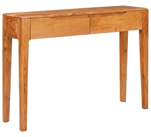 Konzolasztal fiókkal Barna 110 x 30 x 80 cm Tömör Akácfa