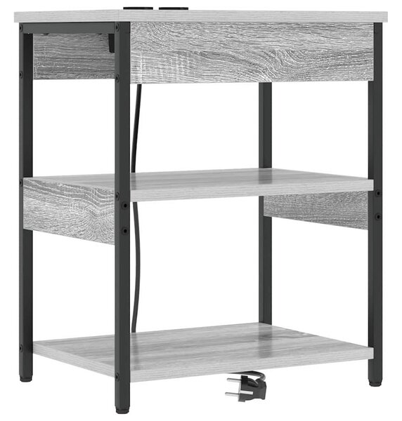 Éjjeliszekrény 2 pcs Szürke Sonoma 41 x 31 x 51 cm Faanyag