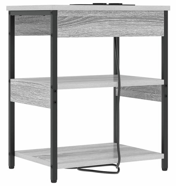 Éjjeliszekrény 2 pcs Szürke Sonoma 41 x 31 x 51 cm Faanyag