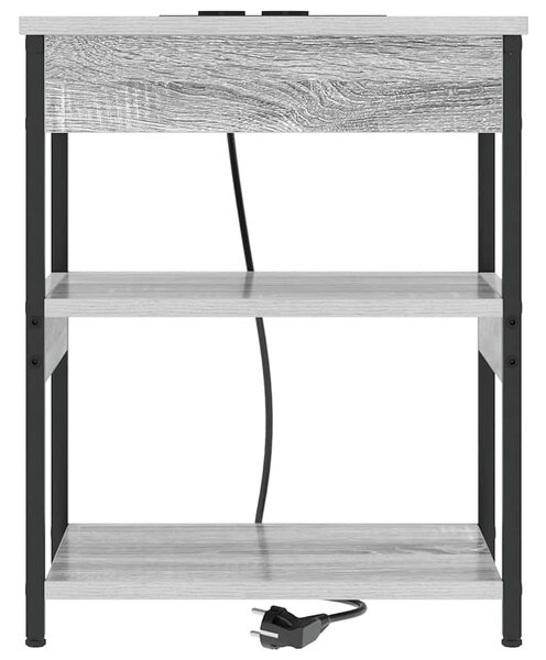 Éjjeliszekrény 2 pcs Szürke Sonoma 41 x 31 x 51 cm Faanyag
