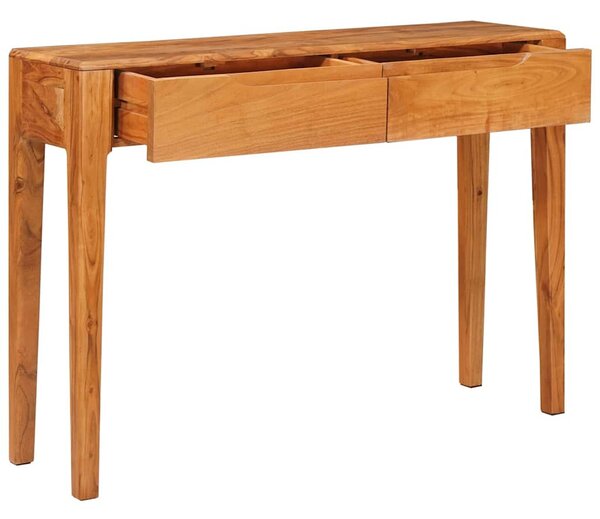 Konzolasztal fiókkal Barna 110 x 30 x 80 cm Tömör Akácfa