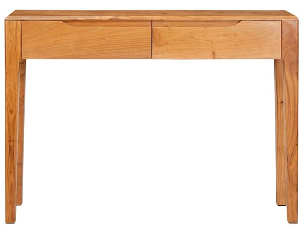 Konzolasztal fiókkal Barna 110 x 30 x 80 cm Tömör Akácfa