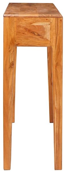 Konzolasztal fiókkal Barna 110 x 30 x 80 cm Tömör Akácfa