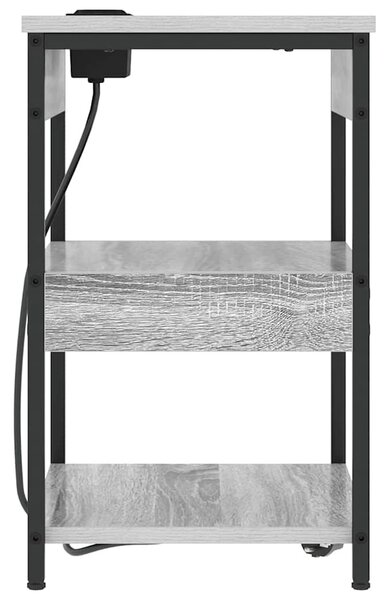 Éjjeliszekrény 2 pcs Szürke Sonoma 41 x 31 x 51 cm Faanyag