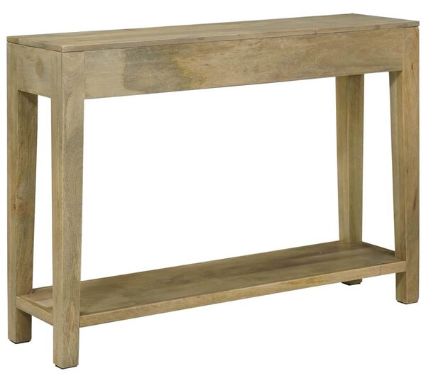 Konzolasztal Természetes szürke 110 x 30 x 80 cm Tömör Mangófát
