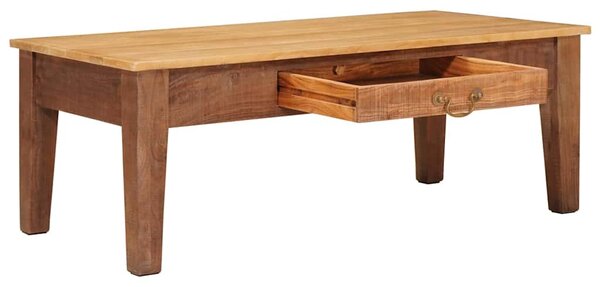 Dohányzóasztal fiókkal Barna 110 x 55 x 40 cm Tömör Mangófát