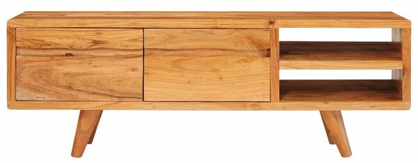 TV szekrény polcokkal Barna 110 x 30 x 40 cm Tömör Akácfa