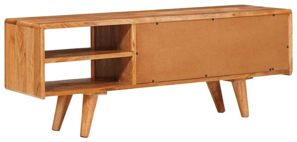 TV szekrény polcokkal Barna 110 x 30 x 40 cm Tömör Akácfa