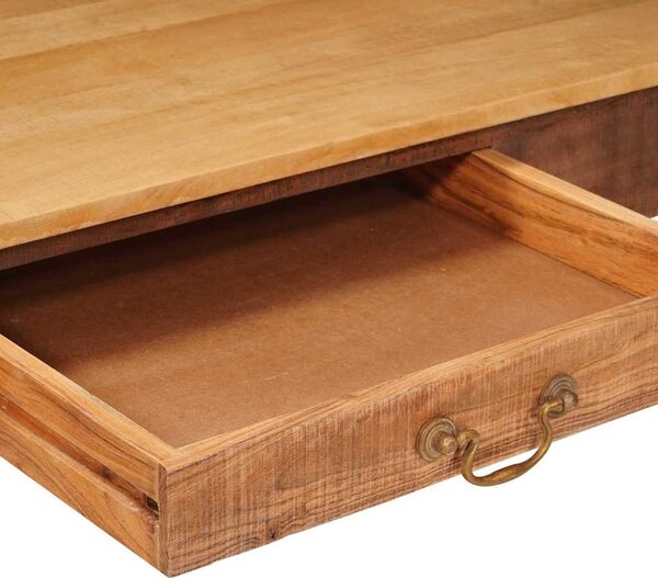 Dohányzóasztal fiókkal Barna 110 x 55 x 40 cm Tömör Mangófát