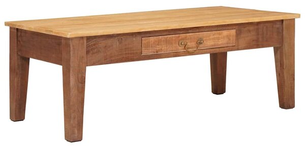 Dohányzóasztal fiókkal Barna 110 x 55 x 40 cm Tömör Mangófát