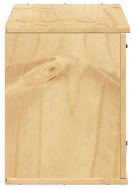 Cabinet tárolóval ajtóval Méz 60 x 32 x 40 cm Tömör fenyőfa
