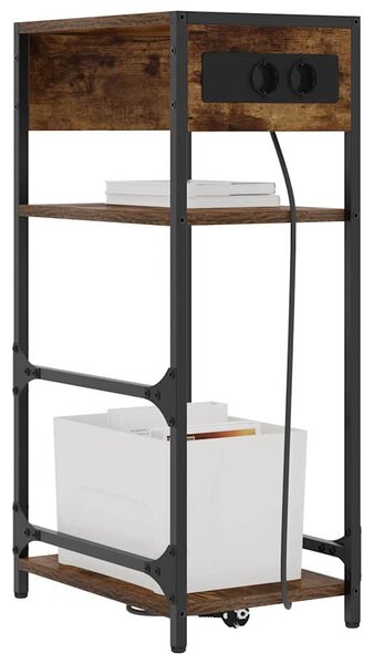 Éjjeliszekrény Füstölt tölgy 40 x 27 x 76 cm Szerelt Fa
