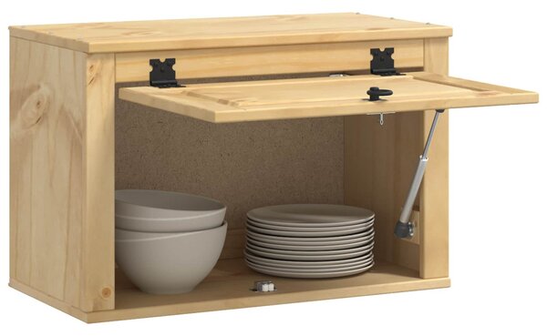Cabinet tárolóval ajtóval Méz 60 x 32 x 40 cm Tömör fenyőfa