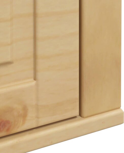 Cabinet tárolóval ajtóval Méz 60 x 32 x 40 cm Tömör fenyőfa