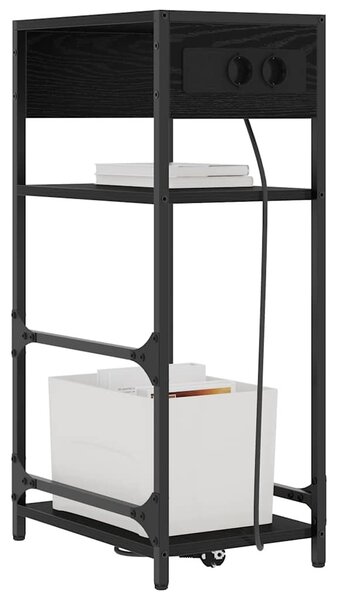Éjjeliszekrény Fekete tölgy 40 x 27 x 76 cm Szerelt Fa