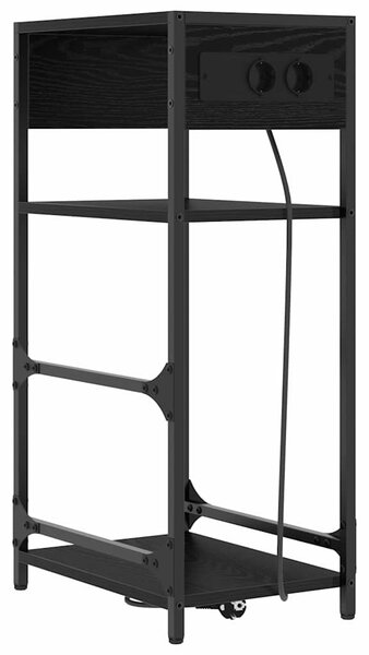 Éjjeliszekrény Fekete tölgy 40 x 27 x 76 cm Szerelt Fa
