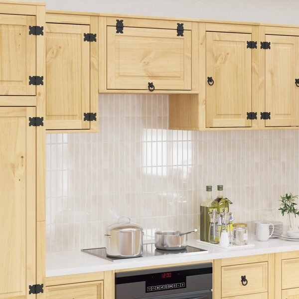 Cabinet tárolóval ajtóval Méz 60 x 32 x 40 cm Tömör fenyőfa