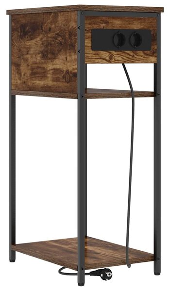 Éjjeliszekrény Füstölt tölgy 41 x 28 x 76 cm Szerelt Fa