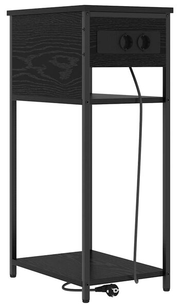 Éjjeliszekrény Fekete tölgy 41 x 28 x 76 cm Szerelt Fa