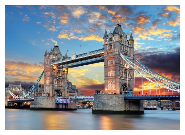 Kép - Tower Bridge, London, Anglia (üvegen) (70x50 cm)