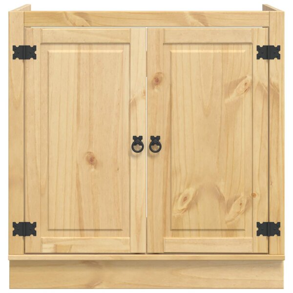 Cabinet tárolóval ajtóval Méz 80 x 46 x 81,5 cm Tömör fenyőfa