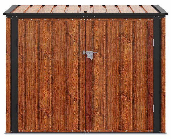 Kerti Tároló Doboz Barna 151,5 x 82 x 110,5 cm Acél