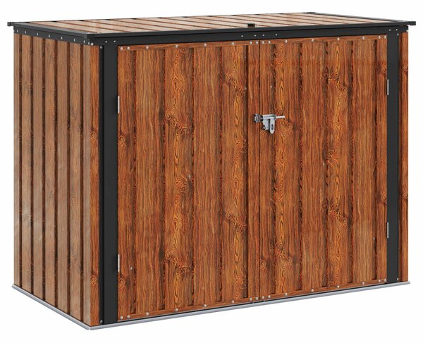 Kerti Tároló Doboz Barna 151,5 x 82 x 110,5 cm Acél