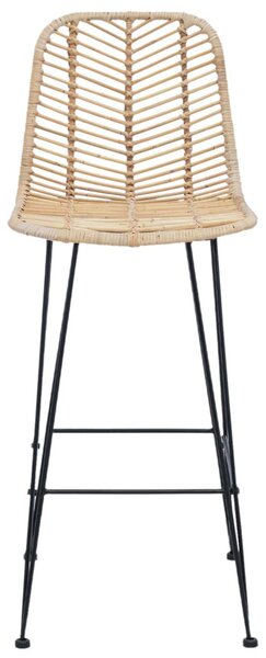 Bárszék 2 pcs Természetes 44,5 x 53 x 111 cm Rattan és Vas